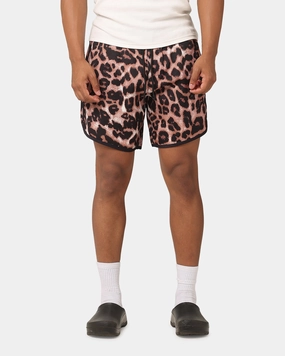 XXIII Leopard Swim Shorts Leopard Quick Adjust Fit No Ride Up Silicone Grip