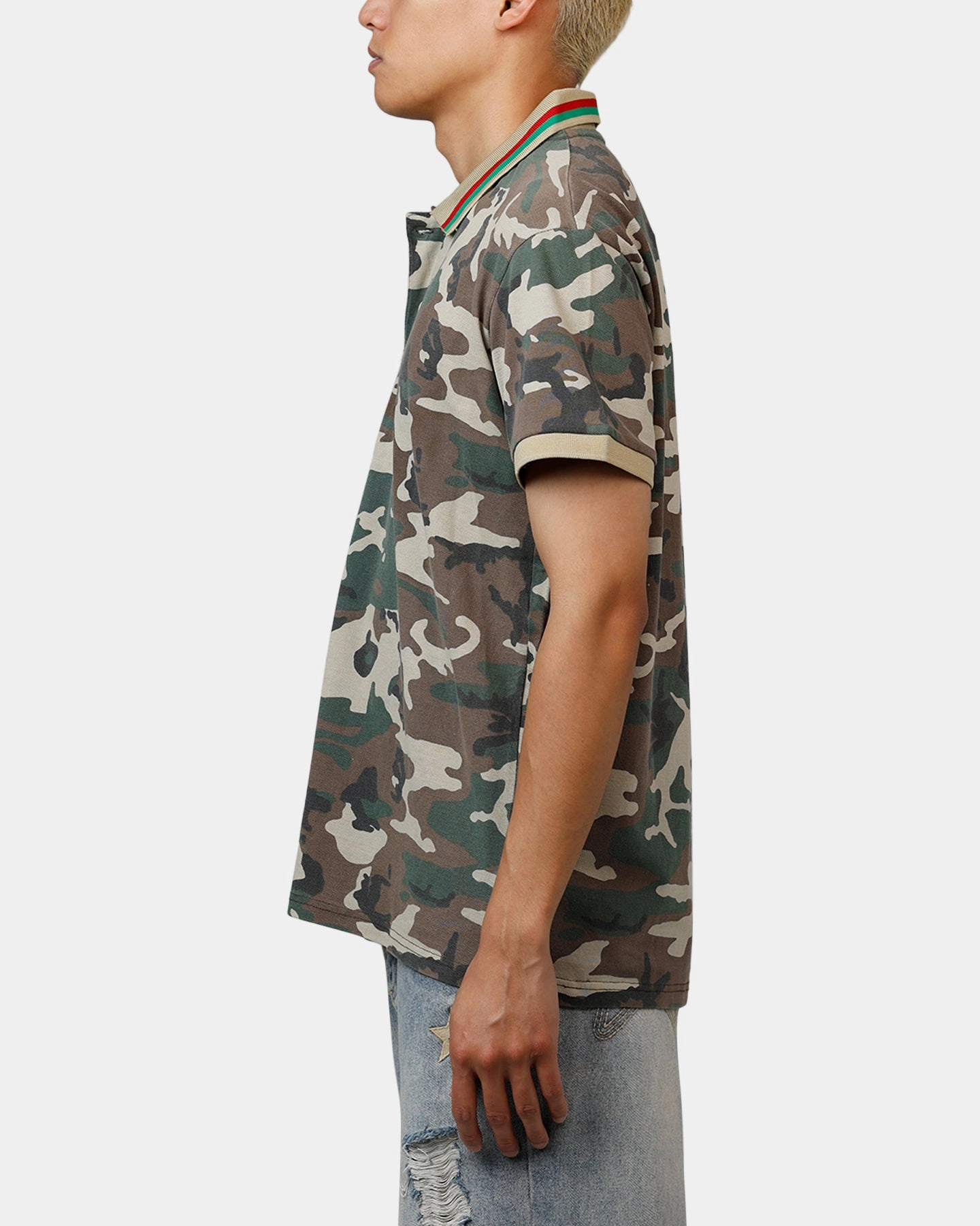 XXIII Printed Polo Shirt Washed Camo Trendy Colors Summer Business