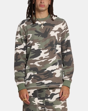 FadeResistant Coating Street Style Trend XXIII Printed Thermal Long Sleeve T-Shirt Camo