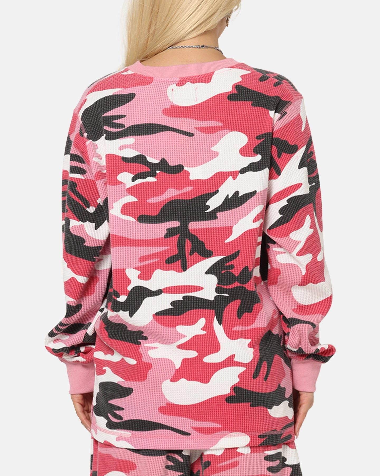 XXIII Printed Thermal Long Sleeve T-Shirt Pink Camo Sporty Appeal