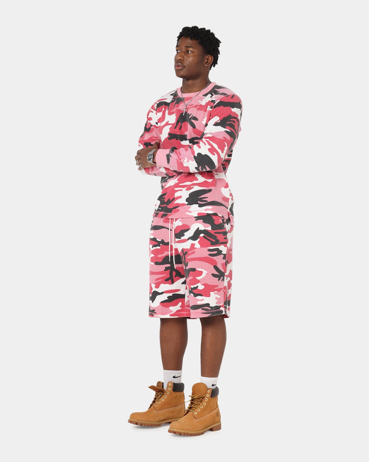 Easy Wear cargo style XXIII Printed Thermal Shorts Pink Camo