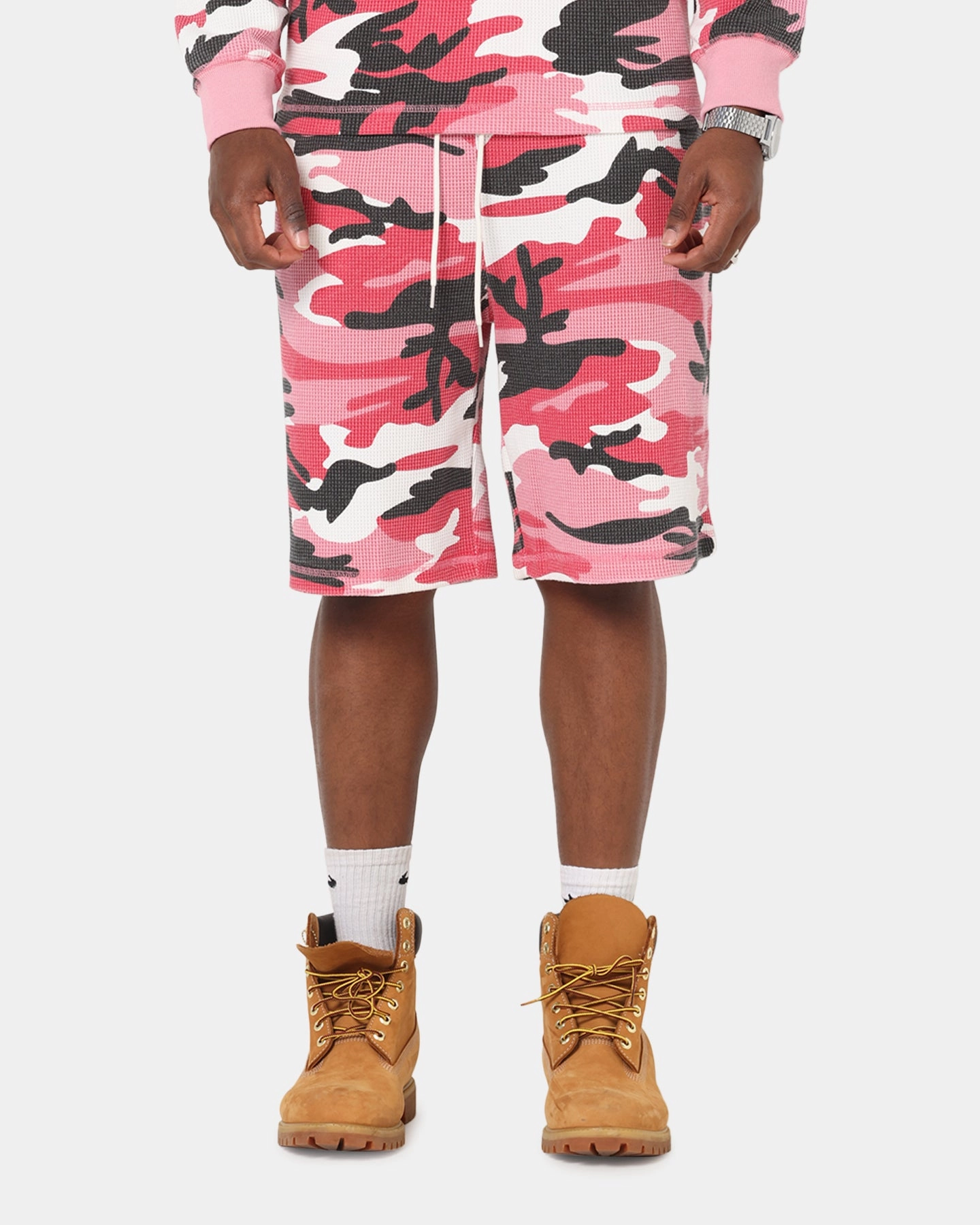 No Slip Gripper XXIII Printed Thermal Shorts Pink Camo