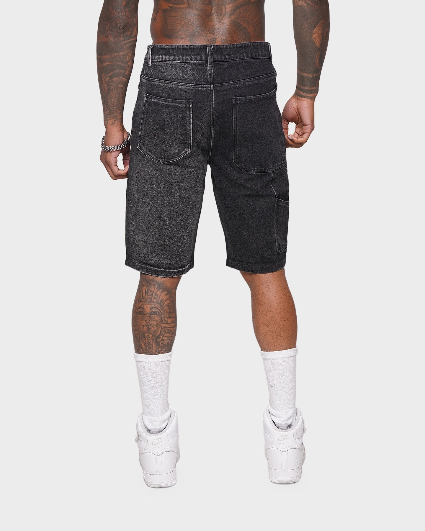 XXIII Ricardo Two Tone Denim Shorts Black comfortable attire
