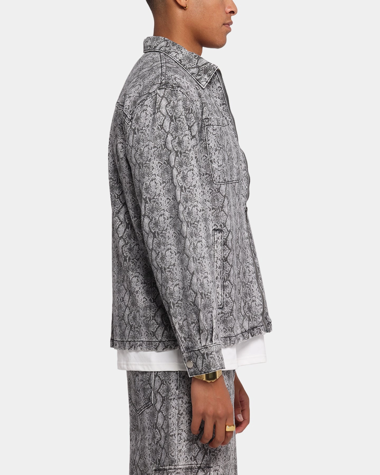 Mirror XXIII Snake Skin Jacket Black Snake Print