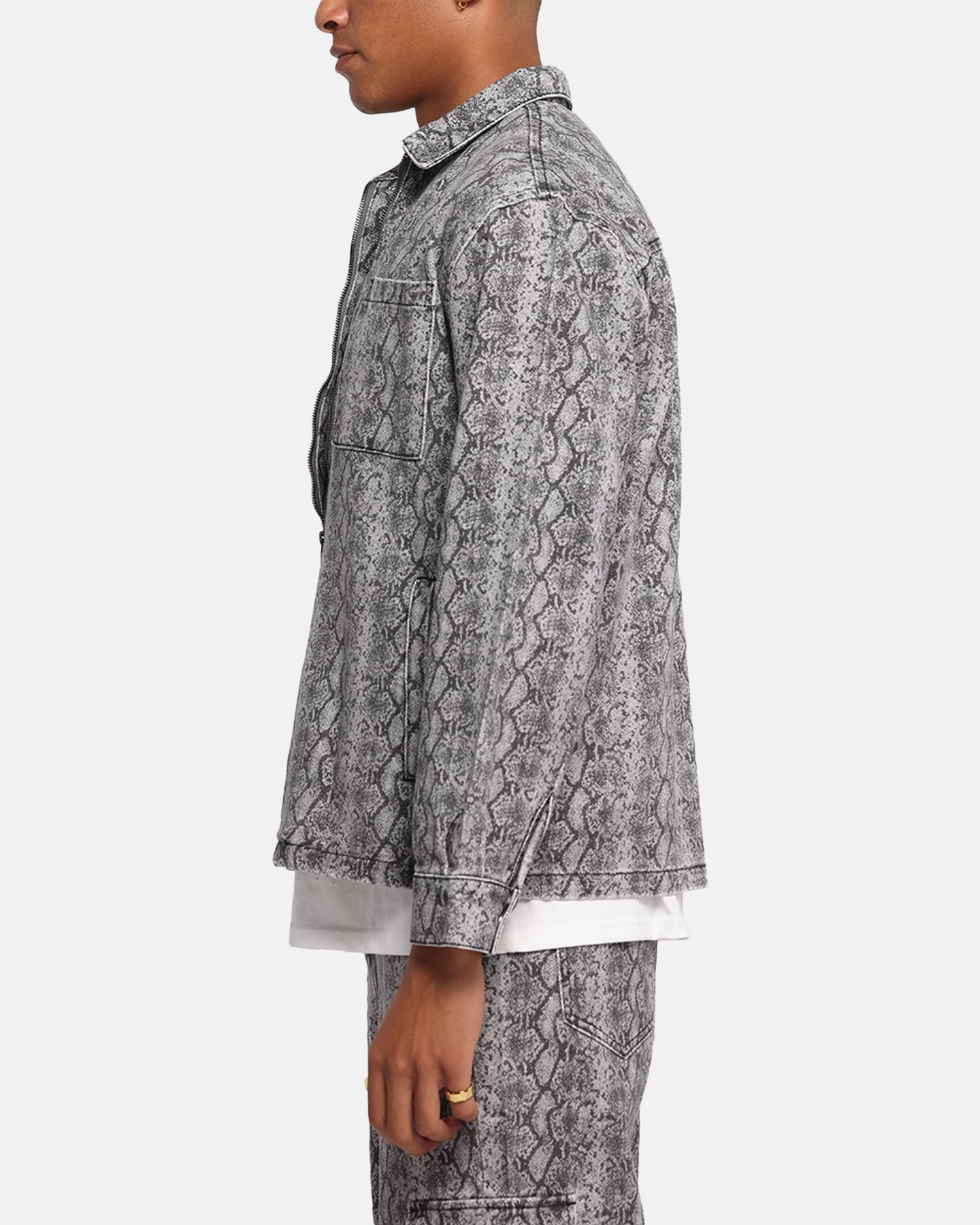 Classic Style XXIII Snake Skin Jacket Black Snake Print