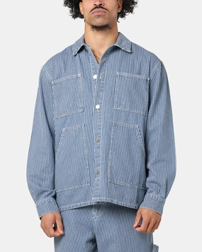 Flexible Hem XXIII Striped Work Jacket Navy Stripe