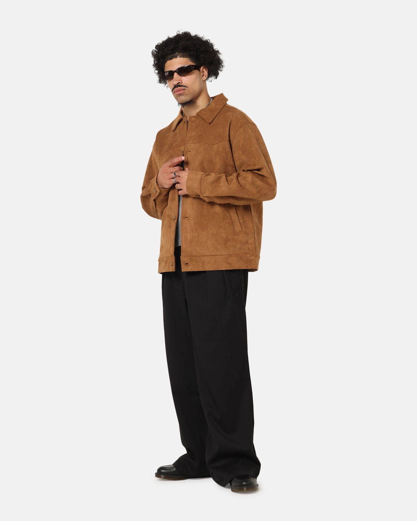 Grade Ergonomic Shoulder Panels XXIII Suede Jacket Brown