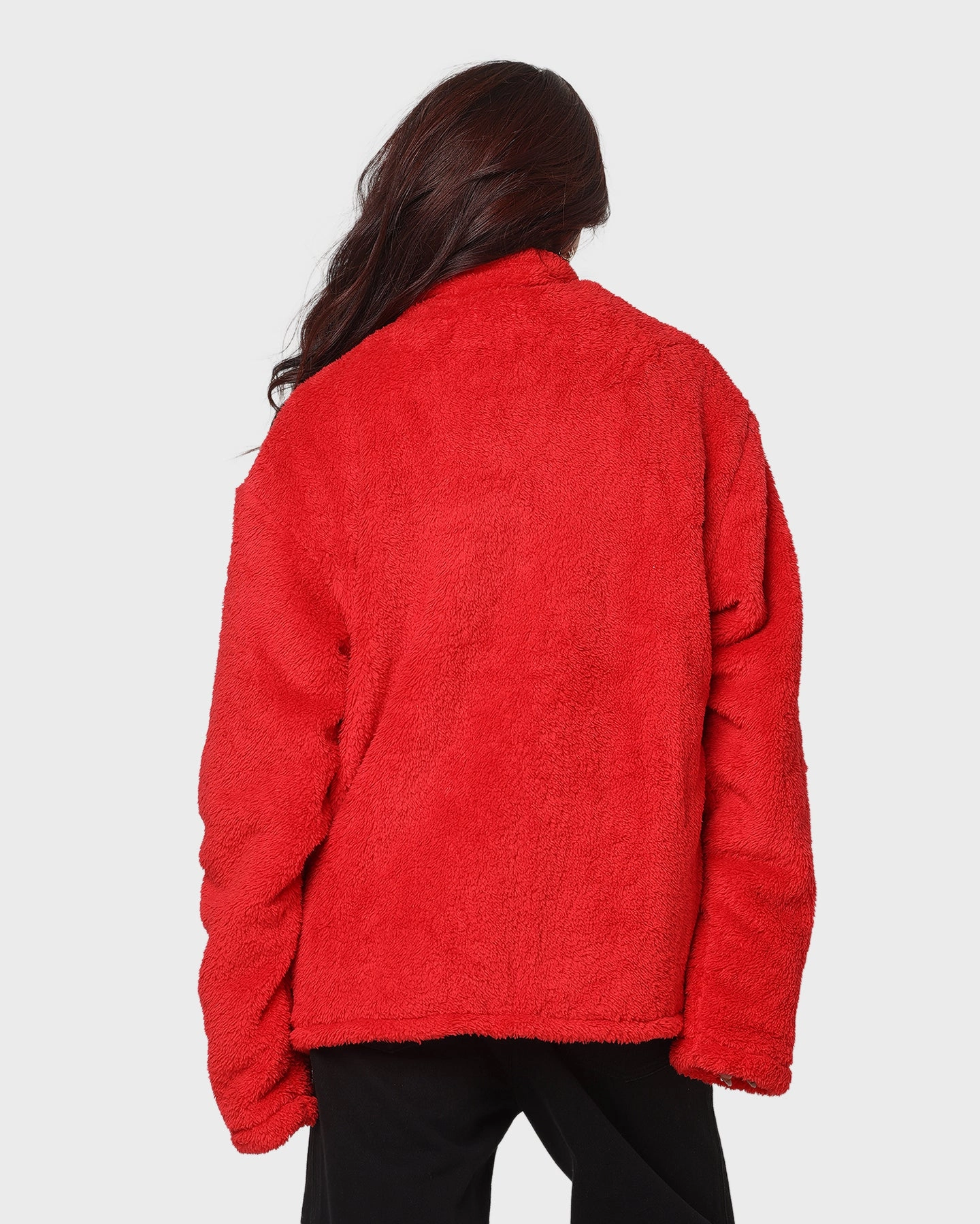 Urban Fit XXIII Talha Red Fur Jacket Red