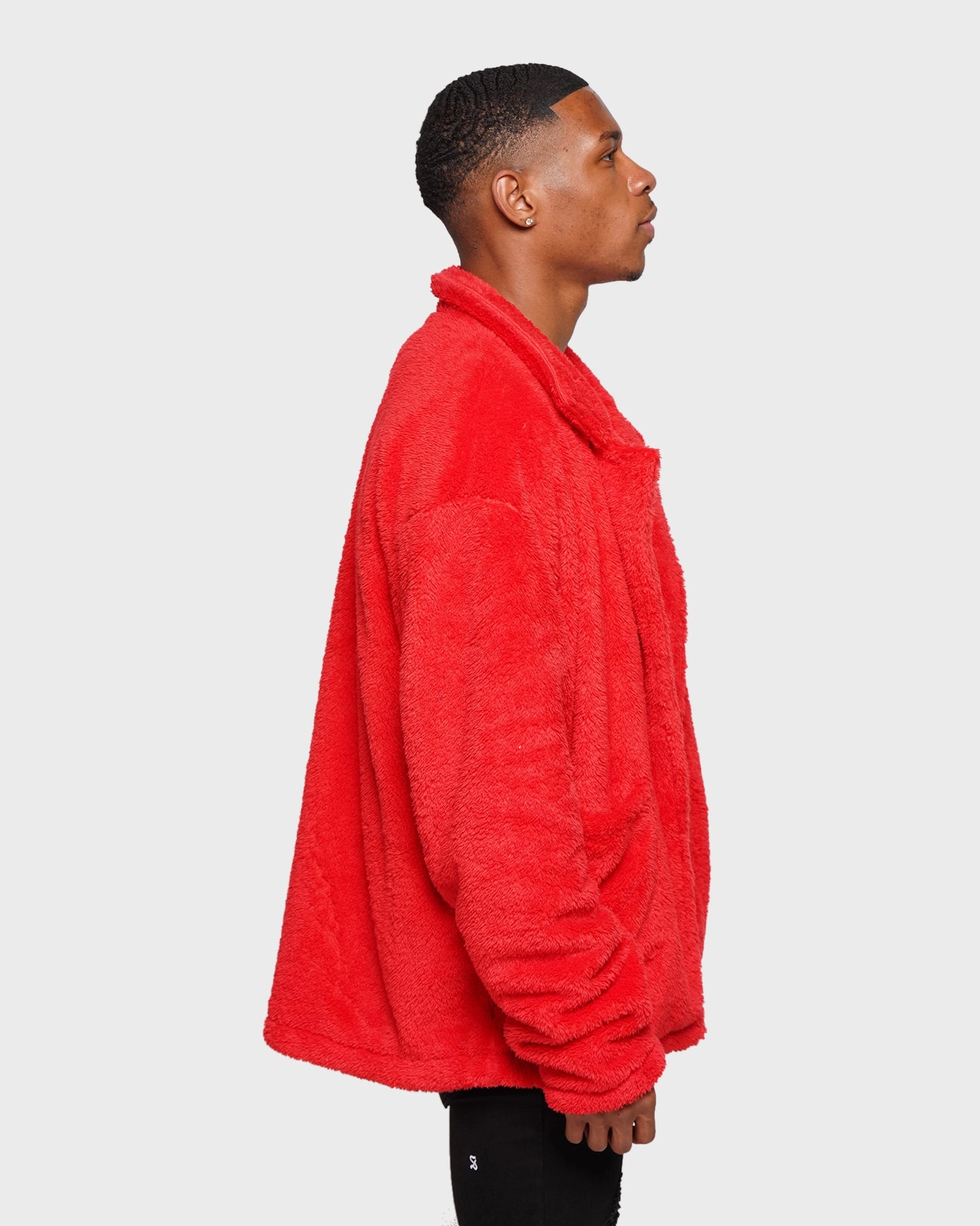 Wrap Core Style XXIII Talha Red Fur Jacket Red