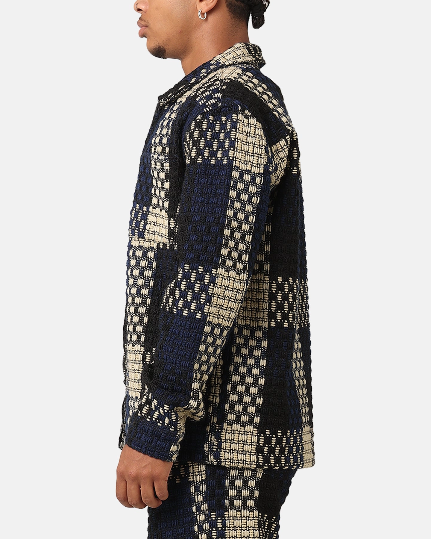XXIII Textured Weave Jacket Blue/Black/Yellow anniversary Bargain