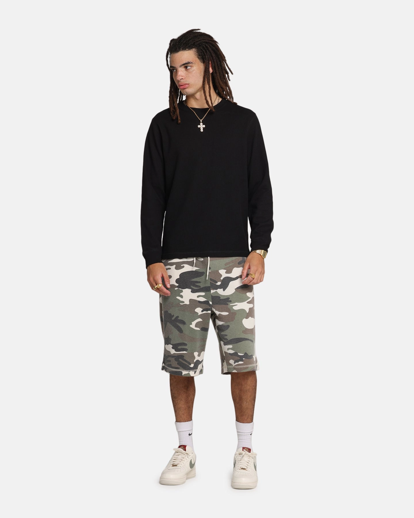 Chilly Day Essentials Simple and Cozy XXIII Thermal Long Sleeve T-Shirt Black