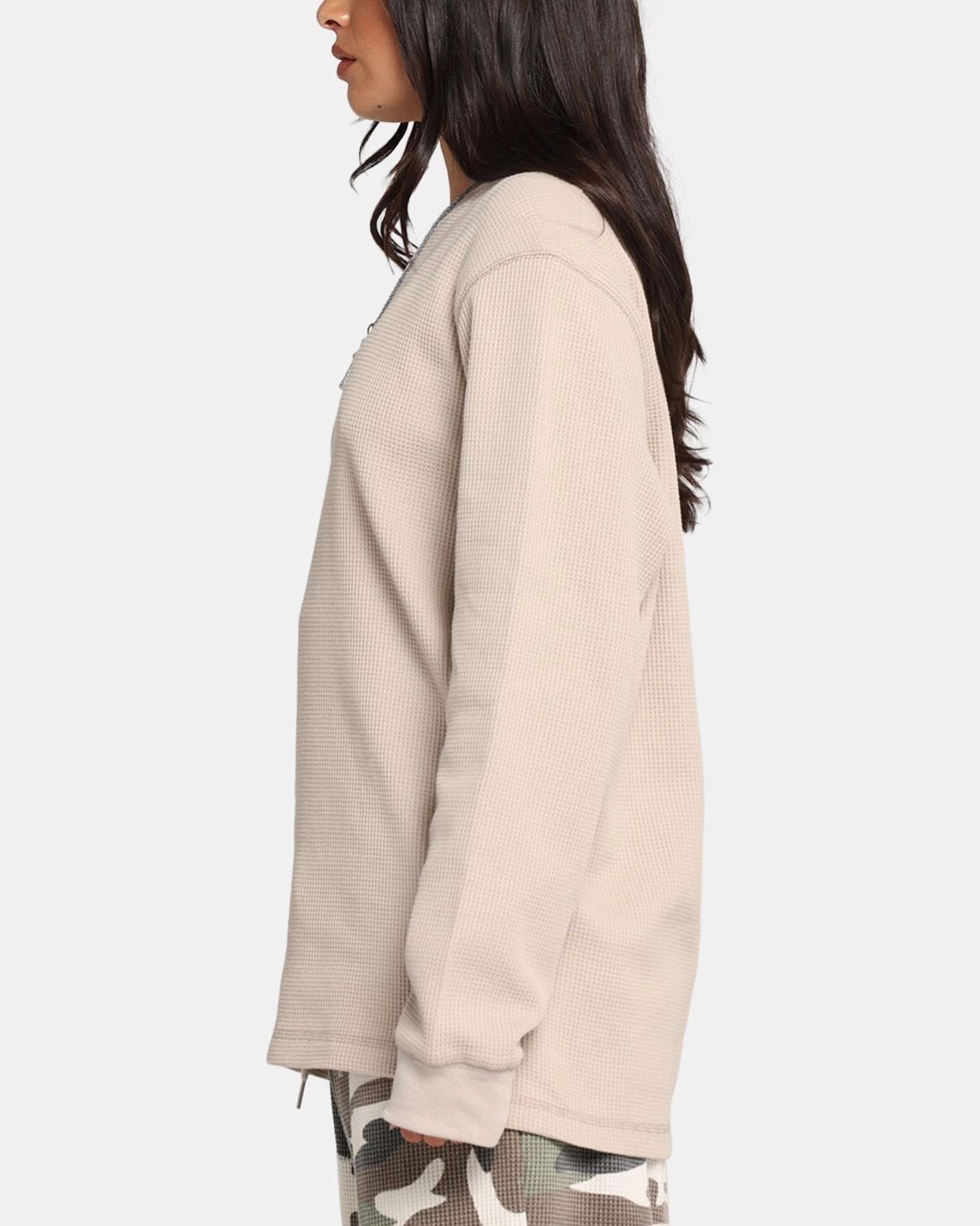 XXIII Thermal Long Sleeve T-Shirt Sand Ethically Sourced Material