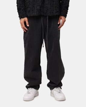 Cozy Essentials XXIII Tie Lace Baggy Jeans Black Stonewash