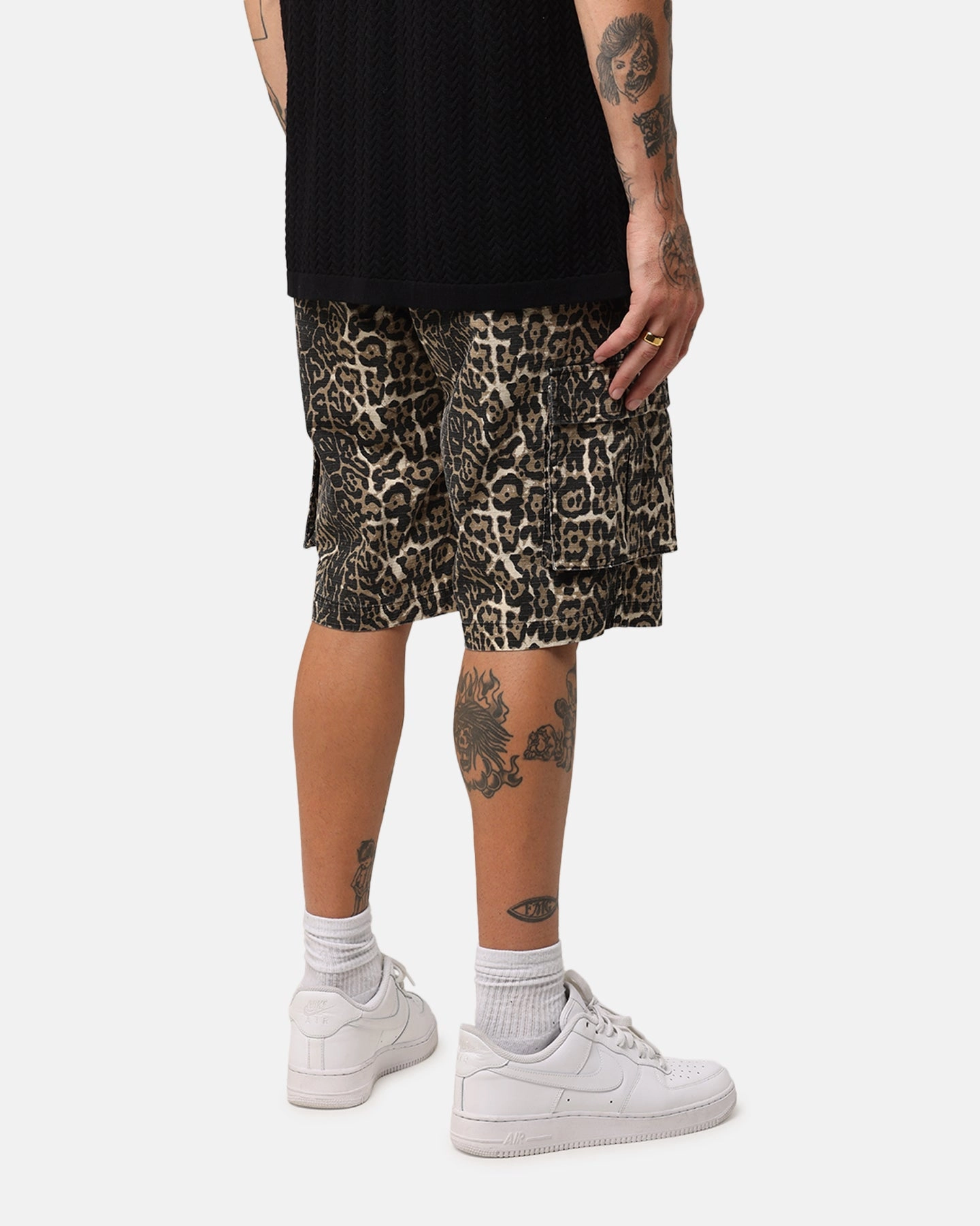 No Ride Up Technology Quick Release Fasteners XXIII Torrent Cargo Shorts Leopard