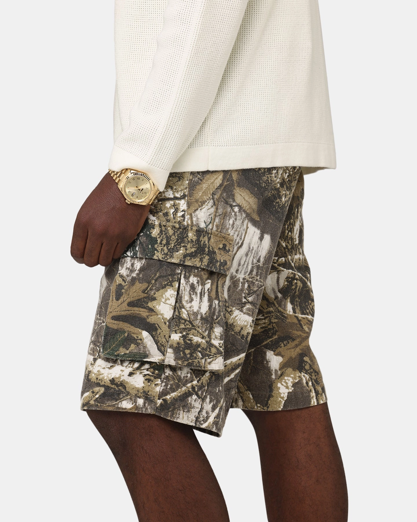 Clean Feel Adjustable drawstring XXIII Torrent Cargo Shorts Real Tree Camo