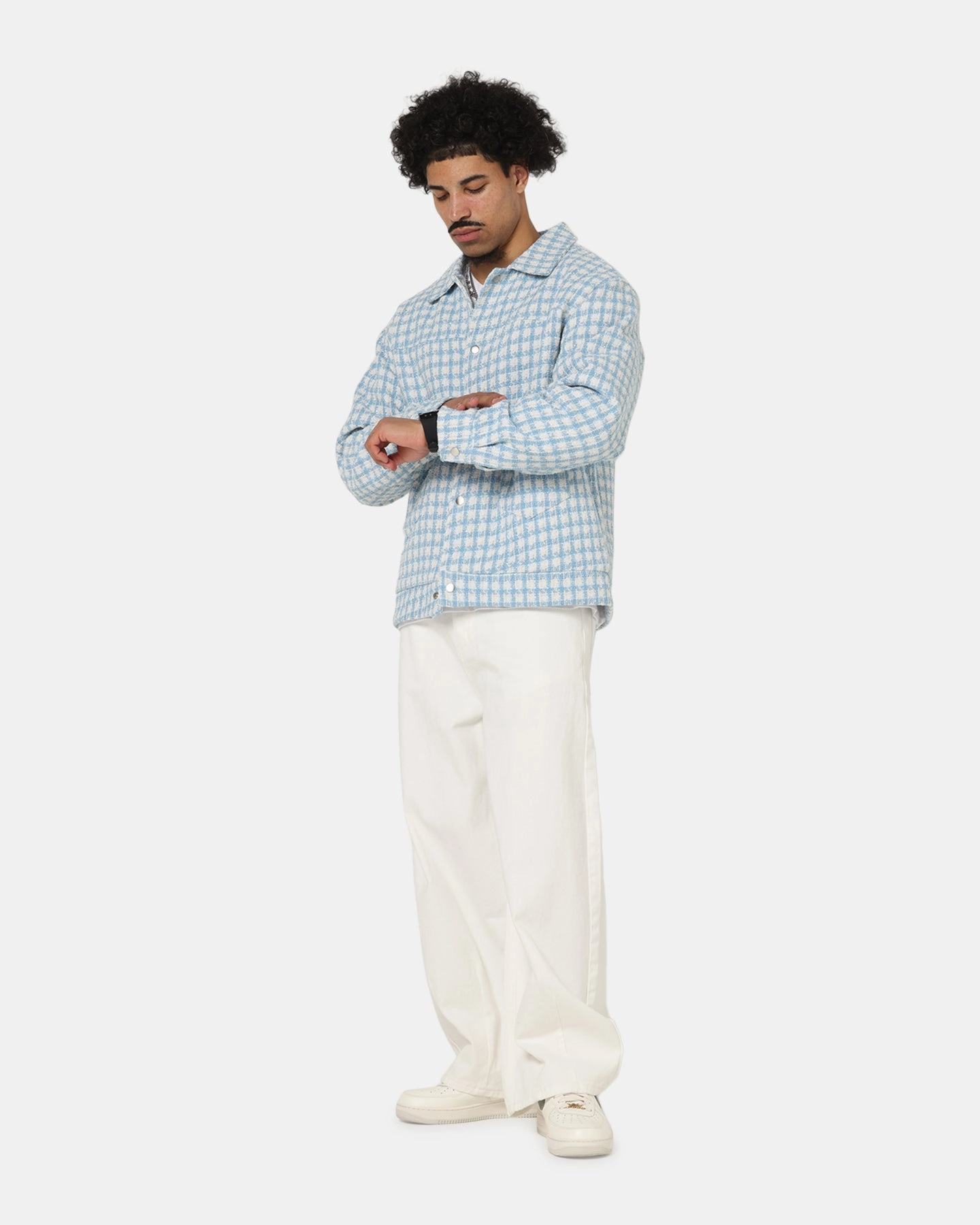 Work Layer XXIII Waffle Jacket Blue Check