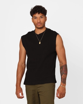 Seasonal Trend XXIII Waffle Muscle Singlet Black