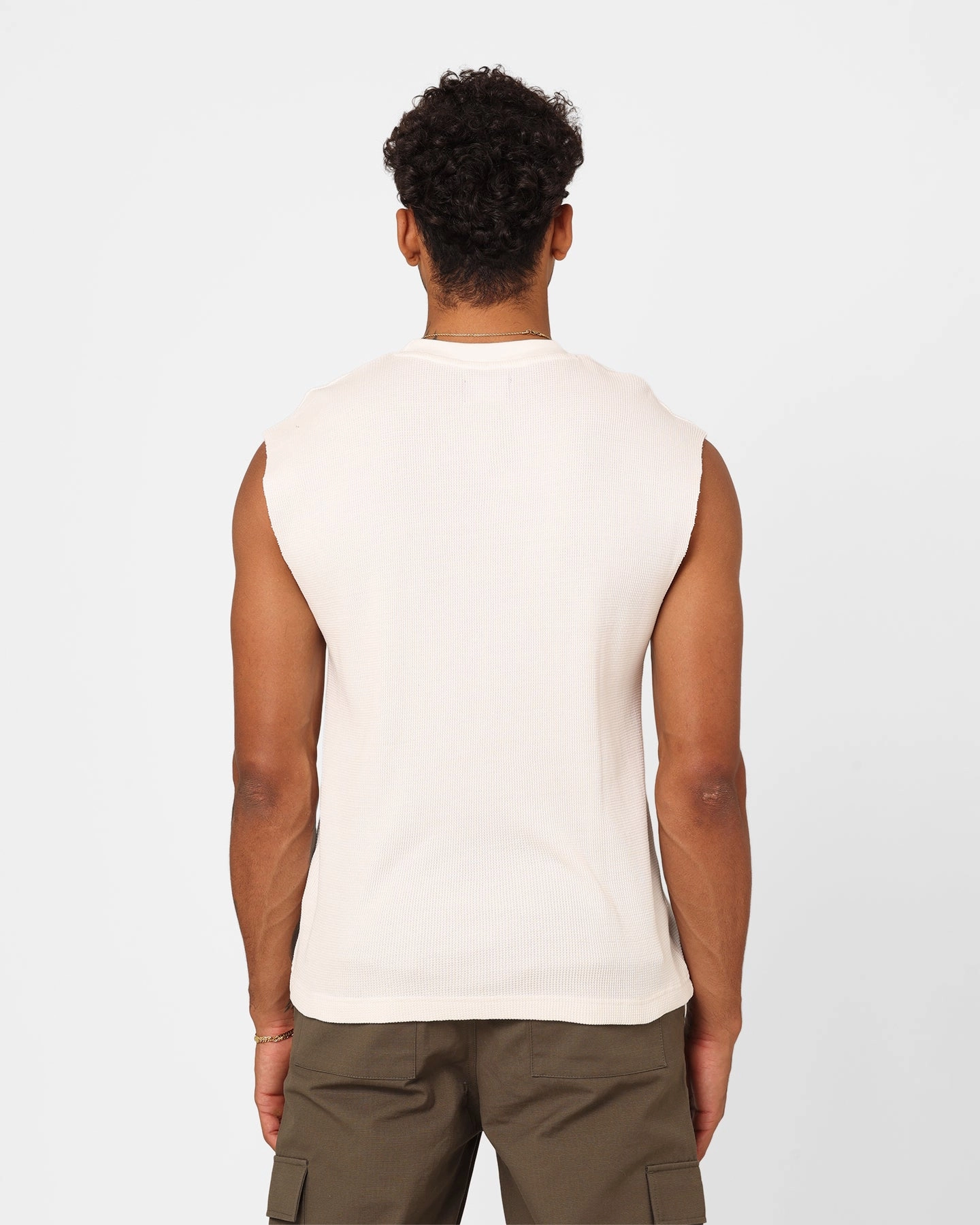 XXIII Waffle Muscle Singlet White Drip Dry Fabric Casual Essential Wear