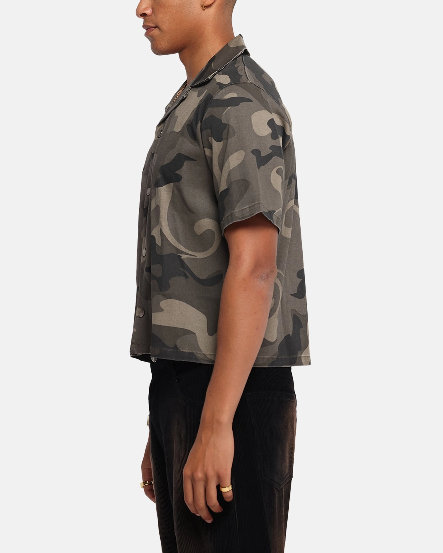Loose Fit XXIII Washed Camo Button Up Shirt Camo