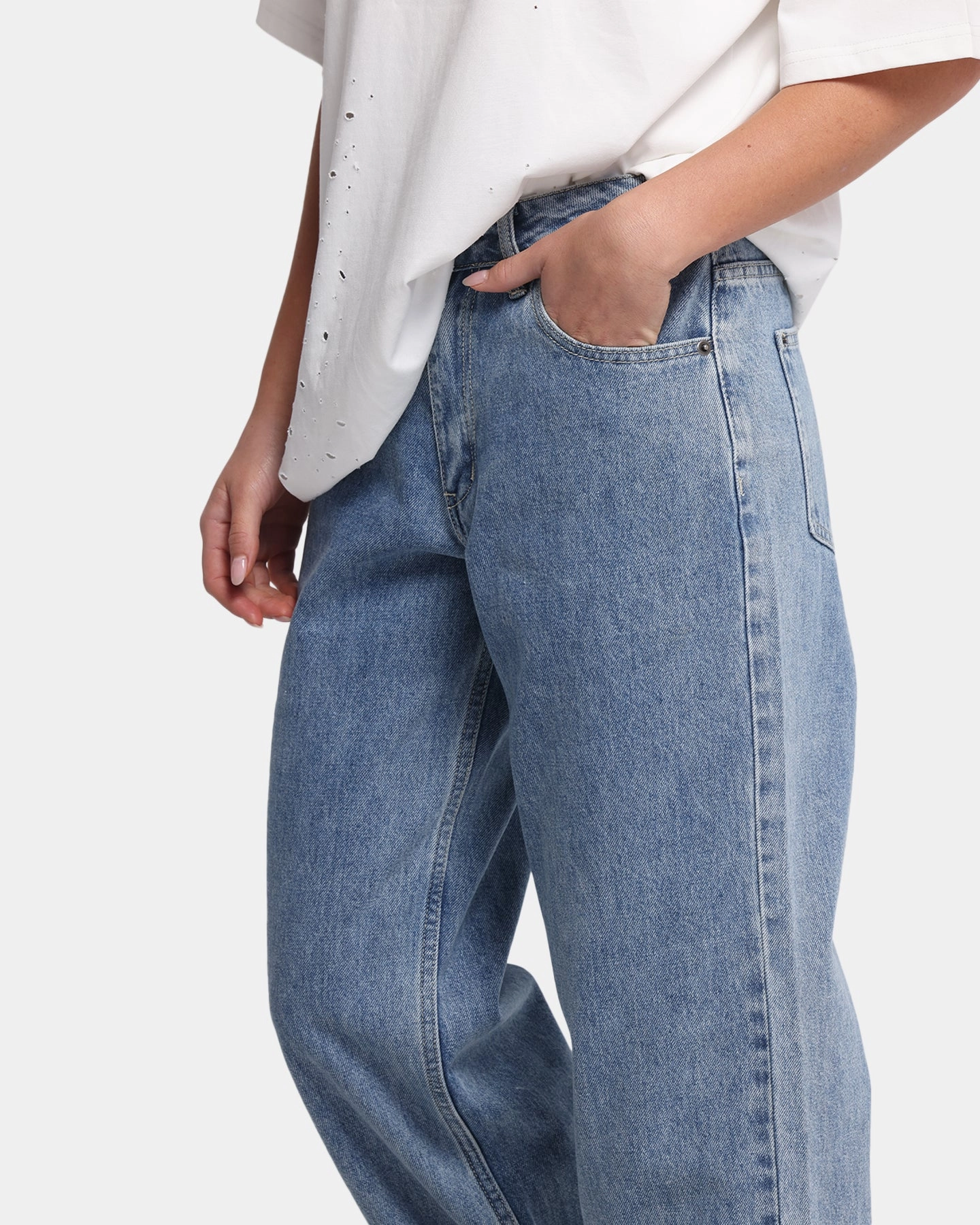 XXIII Women's Baggy Jeans Blue Denim Crisp Look Shopping Day High Quality Weekend Style