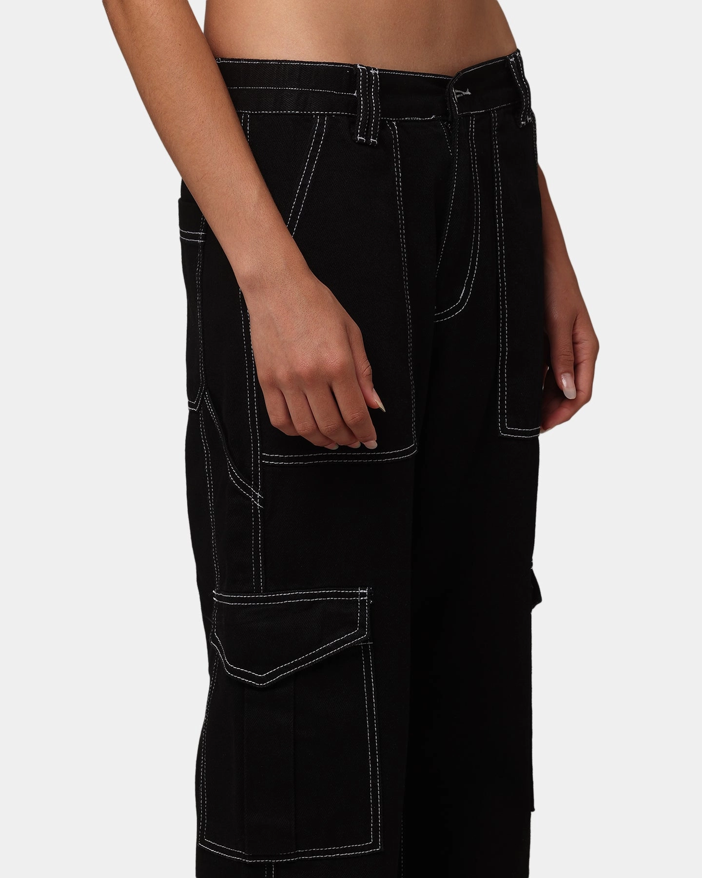 Double Layered Knees Heavyweight Denim XXIII Women's Frankie Jeans Black