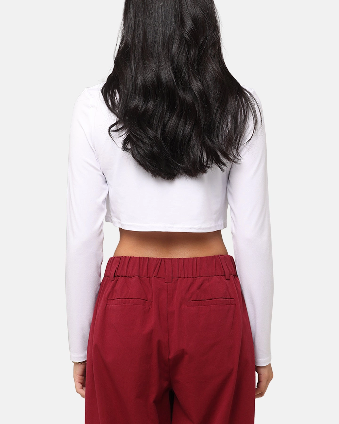 Casual everyday wear XXIII Women's Serene Long Sleeve Crop T-Shirt White