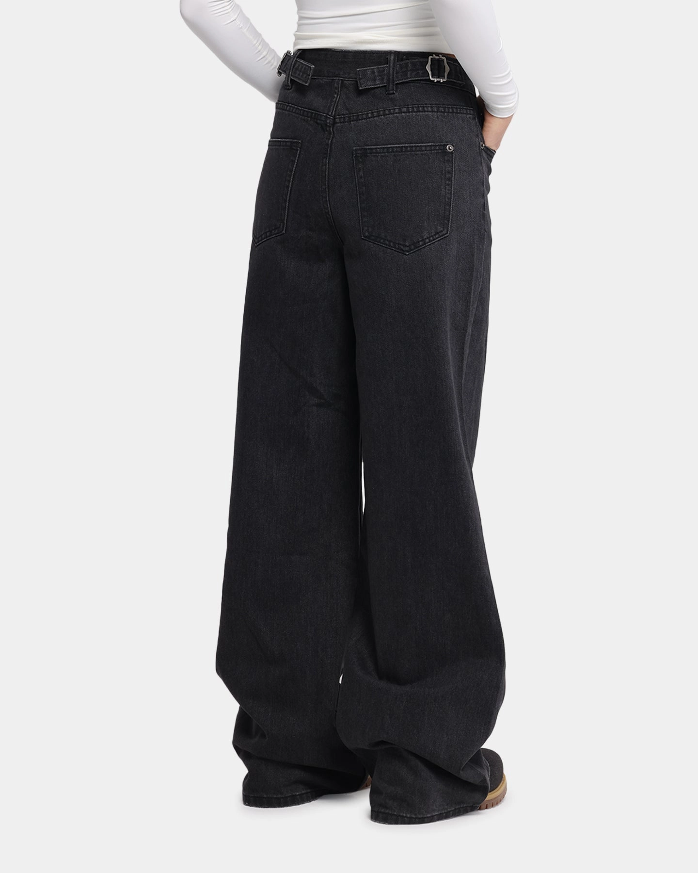Go-to Wear XXIII Women's Wide Leg Jeans Washed Black