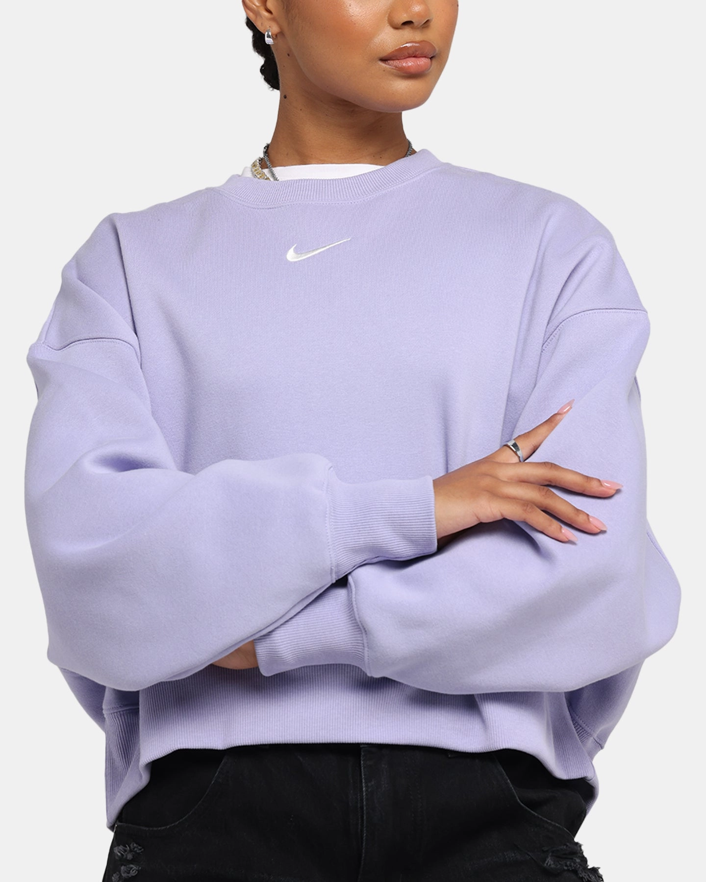 Low carbon footprint Nike Women's Sportswear Phoenix Fleece Crewneck Lilac Ice