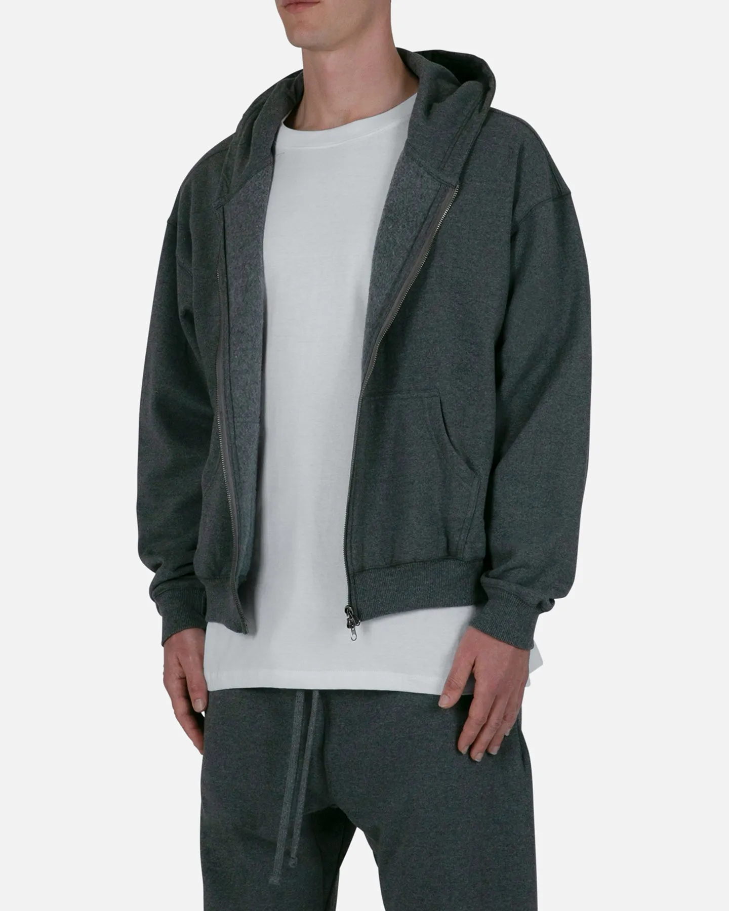 multi-color MNML Basic Zip Up Hoodie Dark Heather