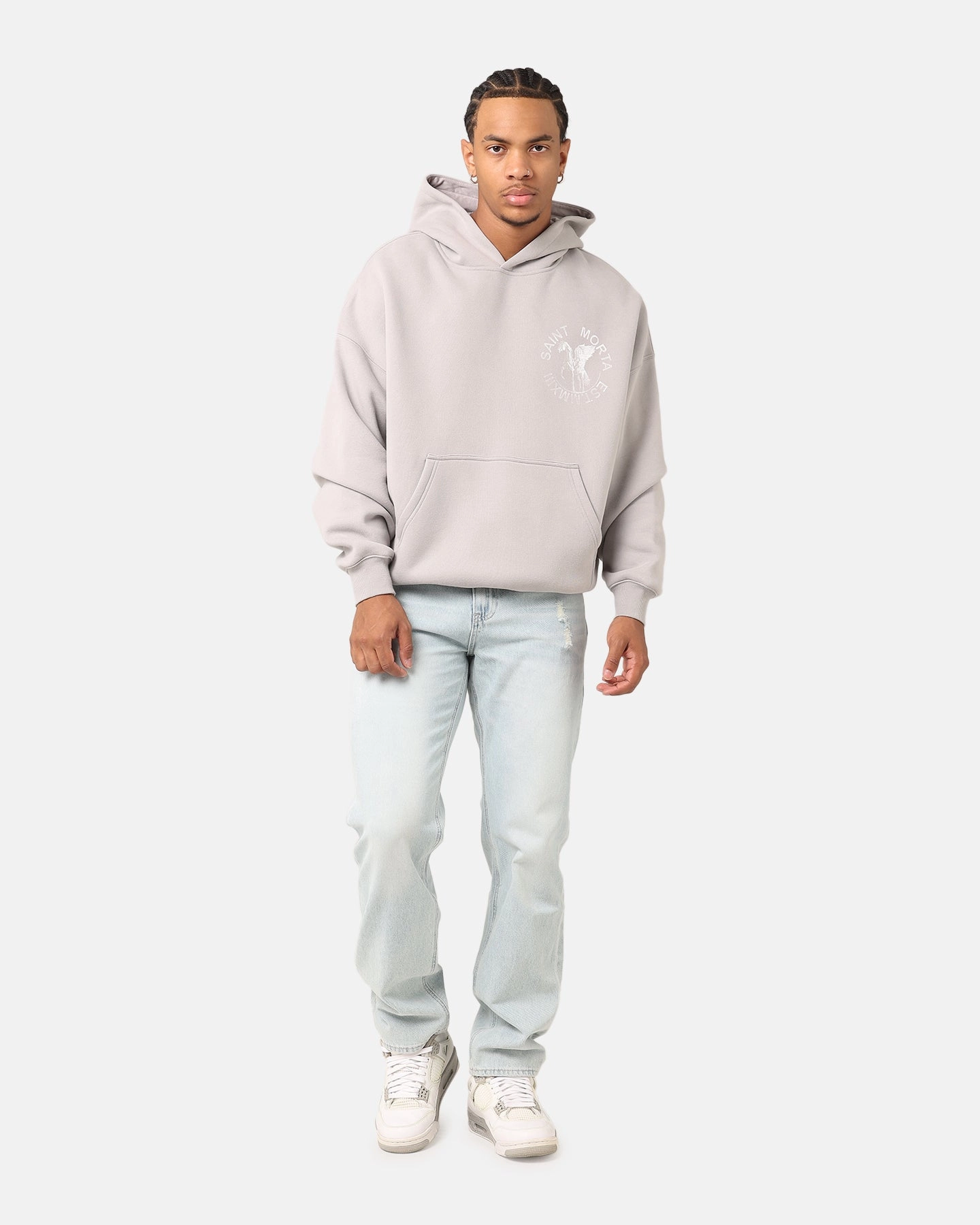 Saint Morta Psykhe Distressed Jeans Light Blue Loose Modern Minimalist