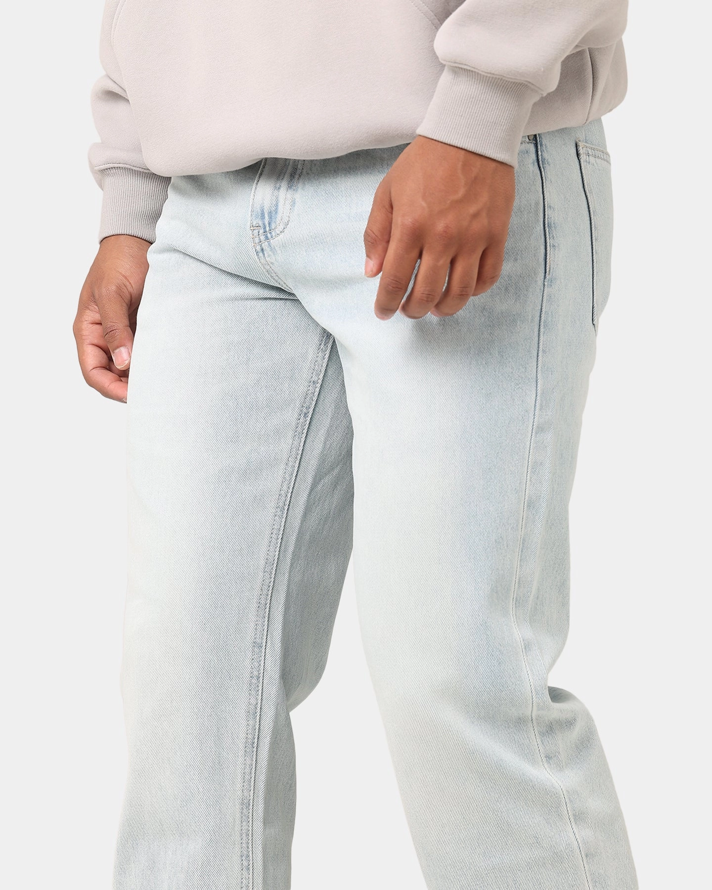 Saint Morta Psykhe Distressed Jeans Light Blue Textured Bold Easy Wearing