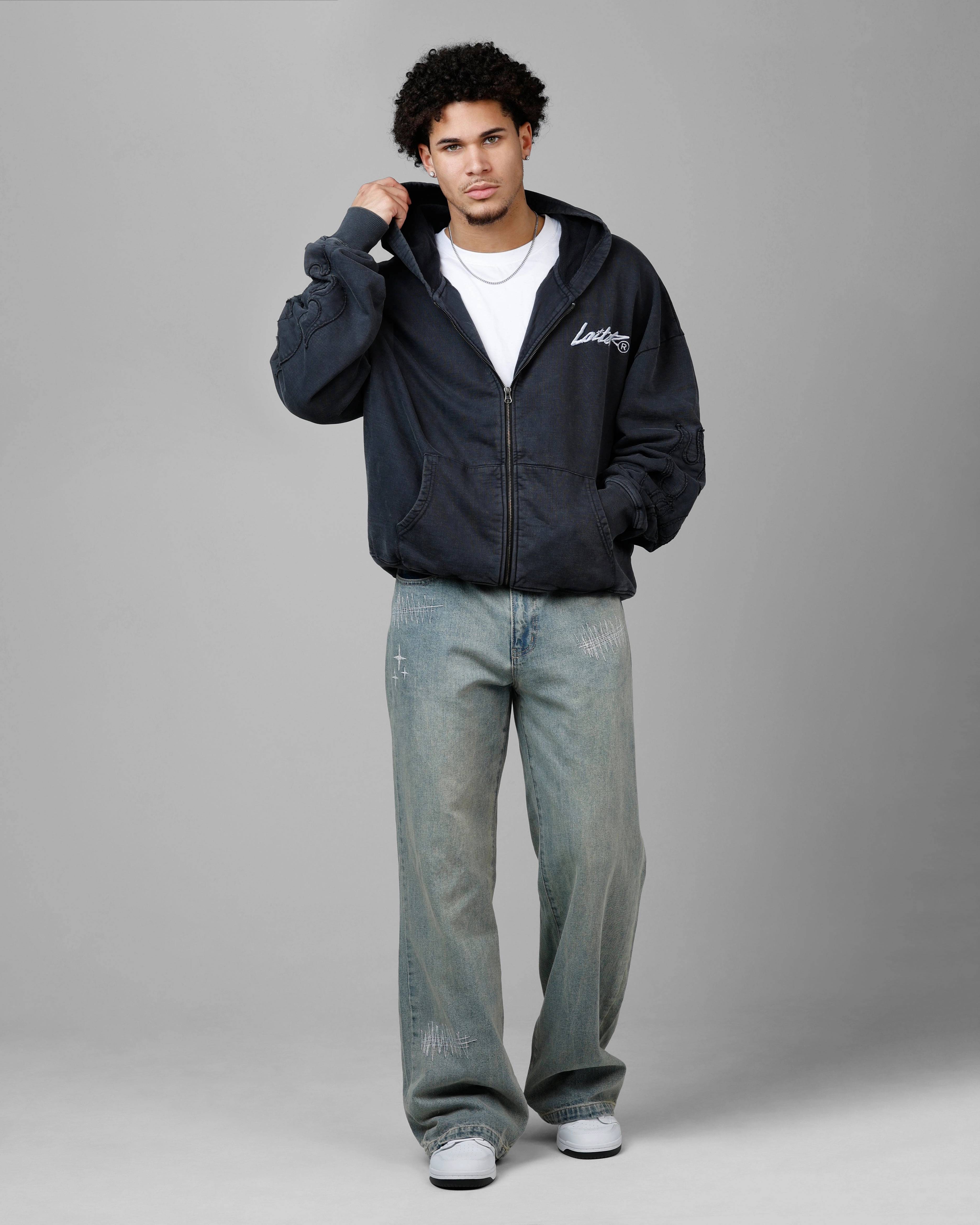 Status Durable Construction Loiter Inferno Hoodie Washed Black