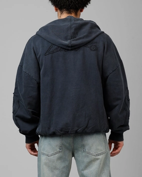 Smooth Finish Recover Loiter Inferno Hoodie Washed Black