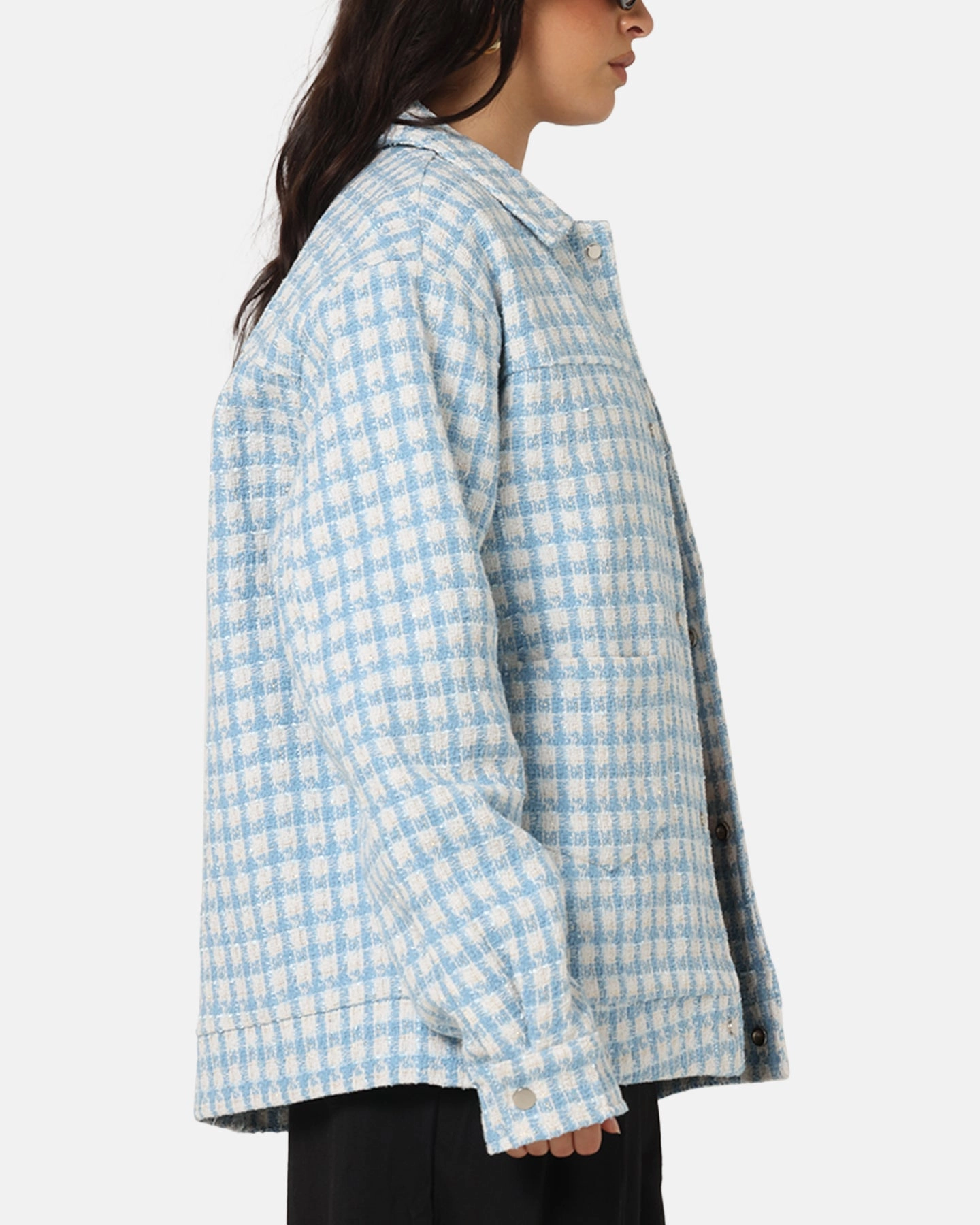 motorcycle XXIII Waffle Jacket Blue Check