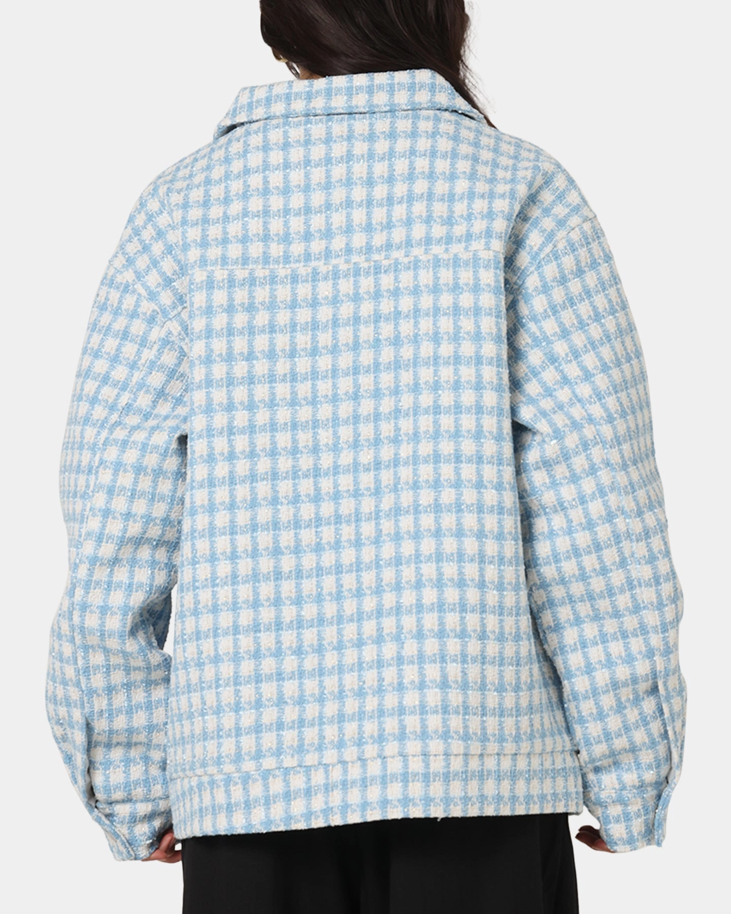 XXIII Waffle Jacket Blue Check hot - weather option Softshell Fabric