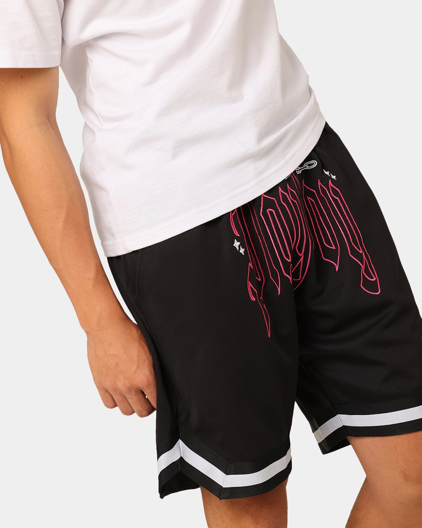 stain - resistant dance clothing Playboy Card Shorts Black