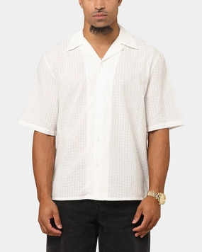 elegant design Saint Morta Textured Short Sleeve Shirt White