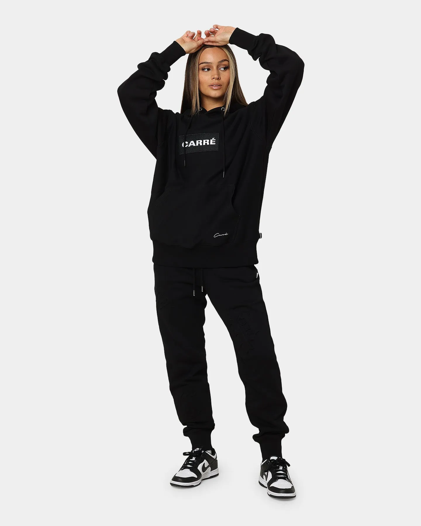 Carr?? Box Classique Hood Black quilted hunters