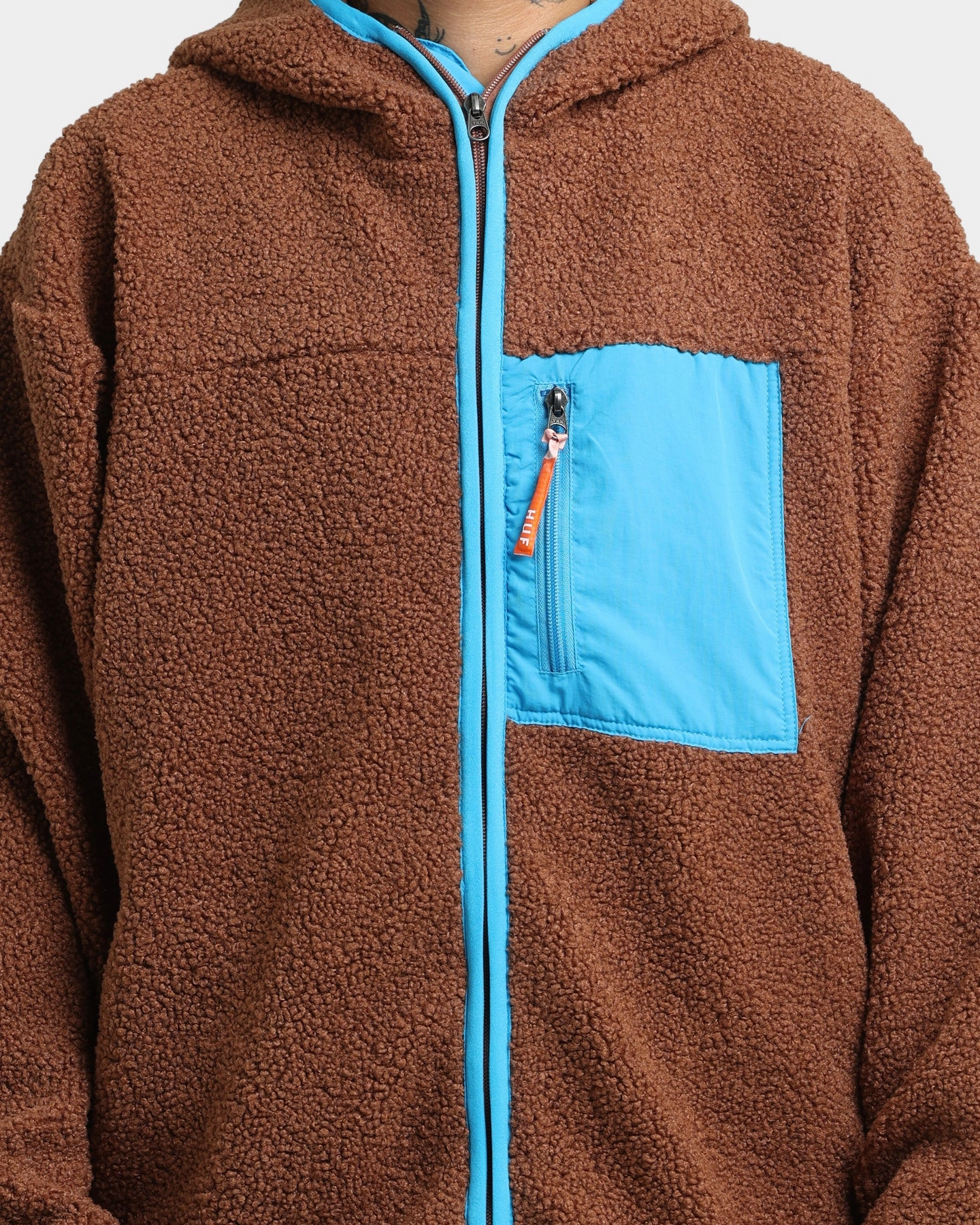 Chic Look HUF Fort Point Sherpa Jacket Dust Brown