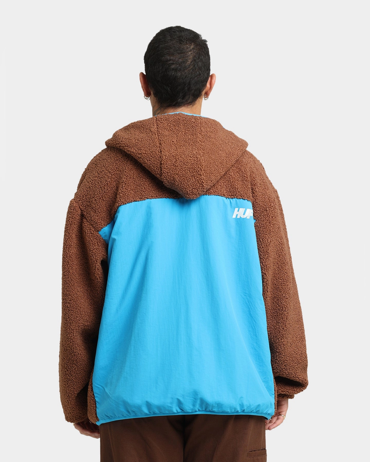 Retro HUF Fort Point Sherpa Jacket Dust Brown