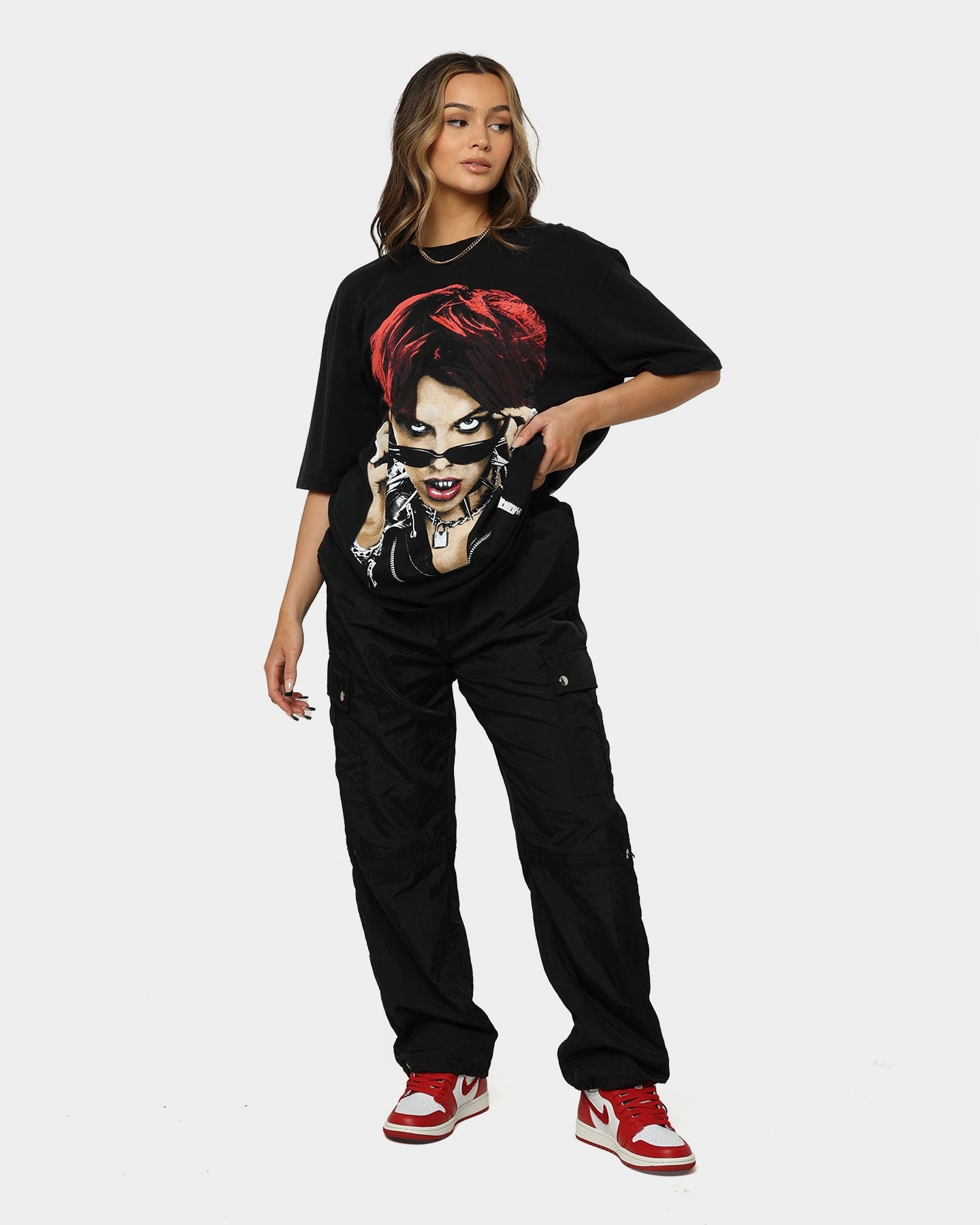 YUNGBLUD Life On Mars Tour Vintage T-Shirt Washed Black Street Trend