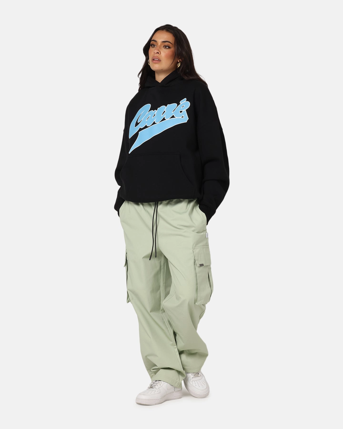 Carre Slugger Script Hoodie Black Color Variety