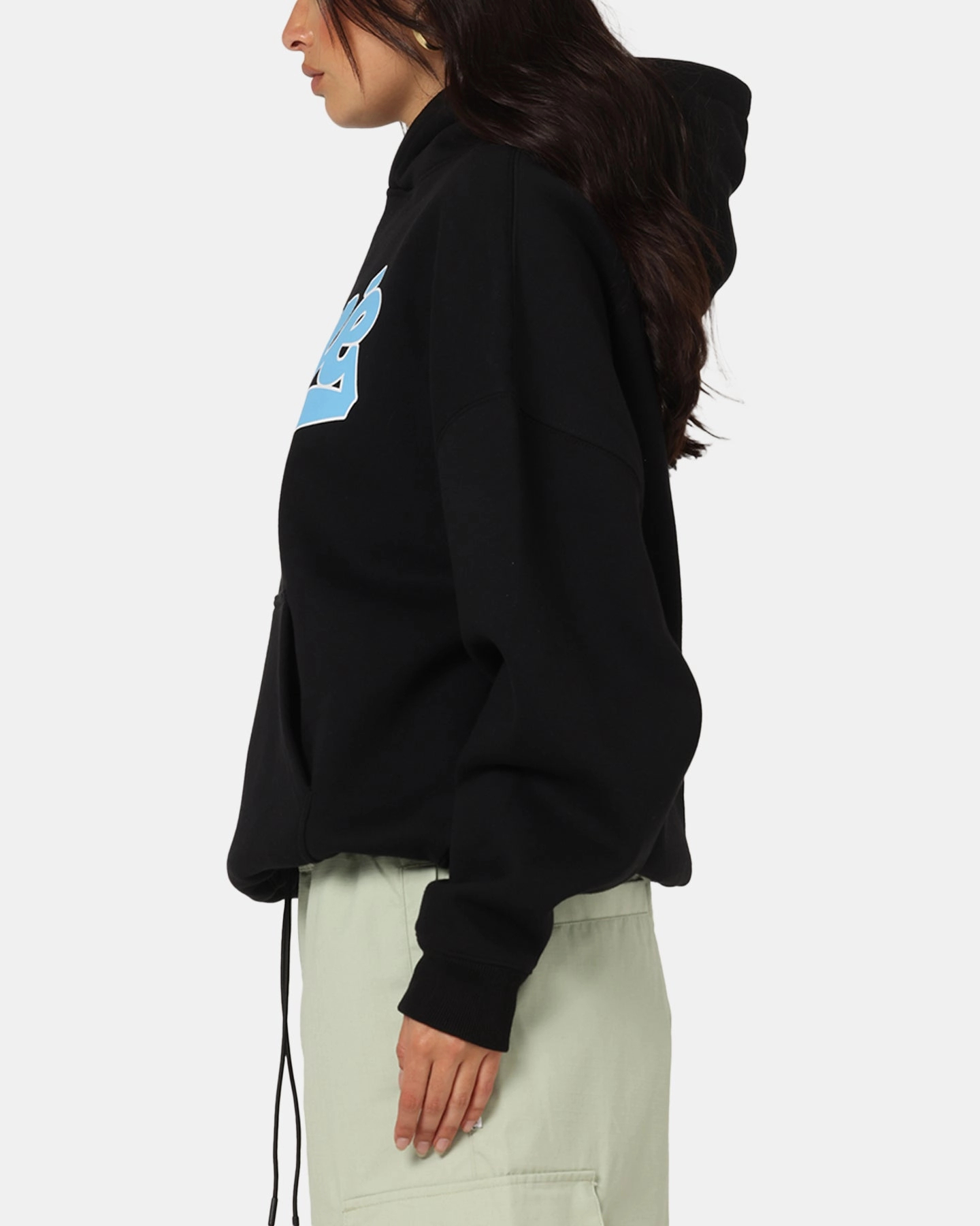 Carre Slugger Script Hoodie Black Antelope like Recycled Polyester