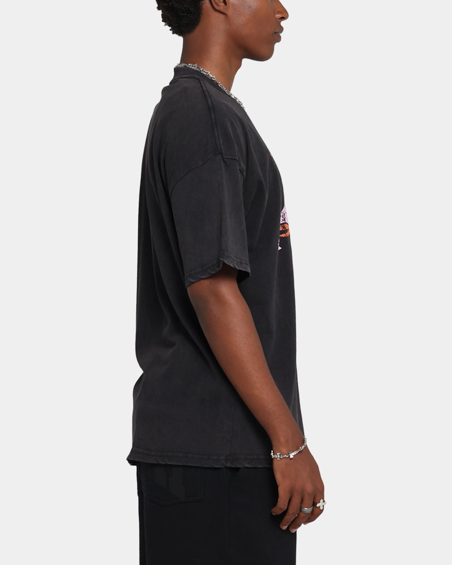 Light Style Trend 73 Studio X Cartoon Network Courage The Cowardly Dog Grail Vintage T-Shirt Black Acidwash