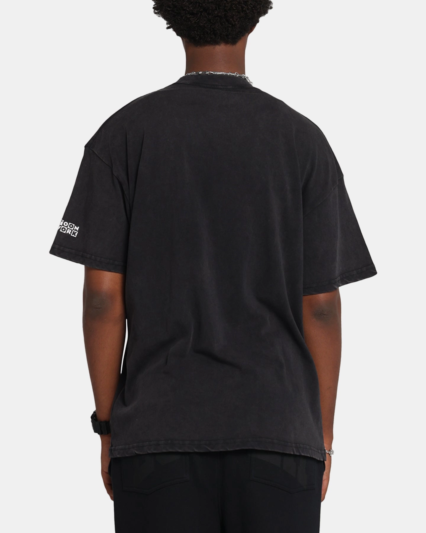 suitable for all genders Comfortable Piece 73 Studio X Cartoon Network Courage The Cowardly Dog Grail Vintage T-Shirt Black Acidwash