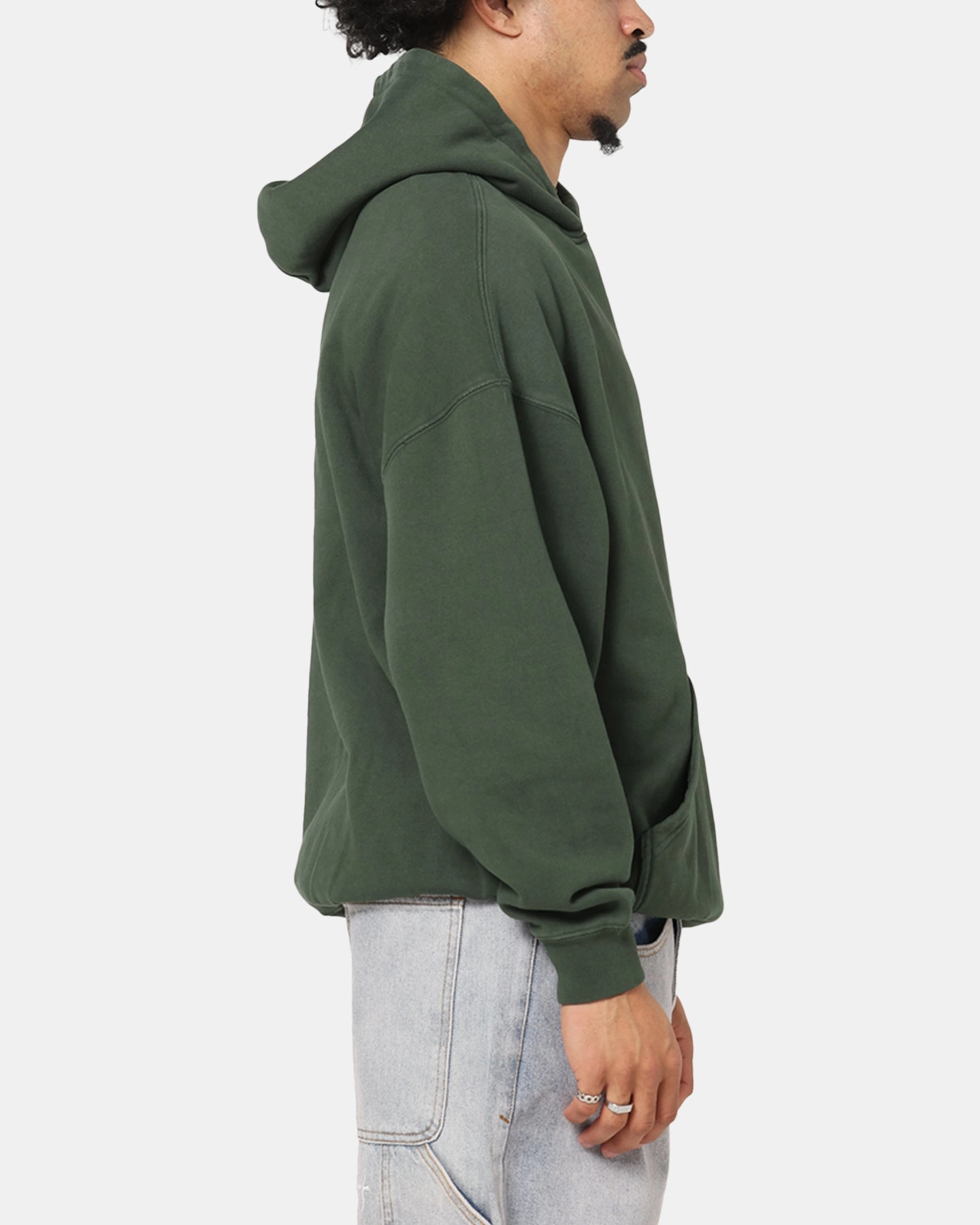 short sleeves Carre Sacred Letter Hoodie Green
