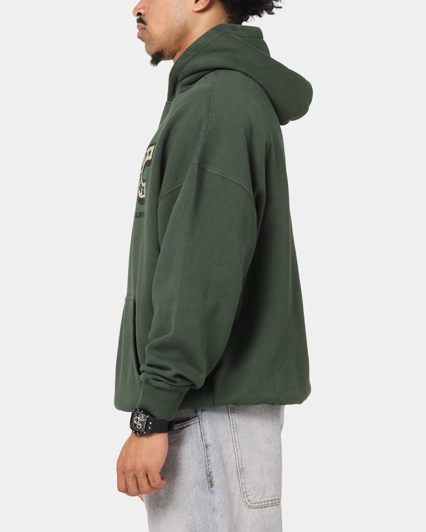 Dad Uniform Carre Sacred Letter Hoodie Green