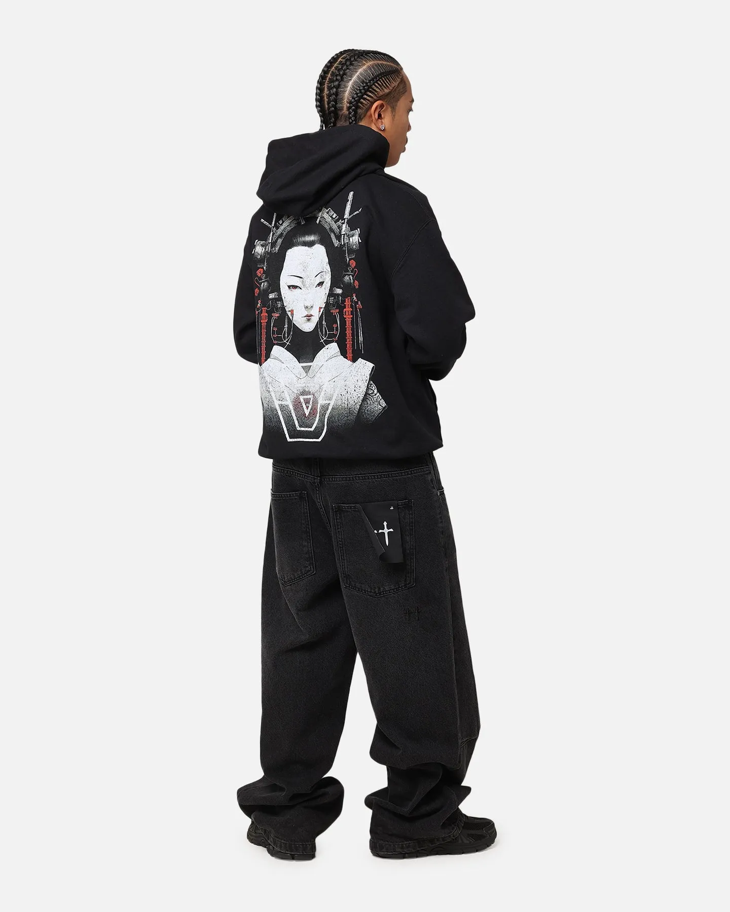 half-zip The Anti Order Geisha Hoodie Black