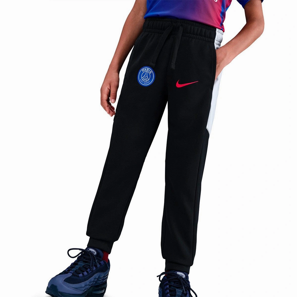 LowFriction Zipper Guards Kids - PSG UCL black casual presentation tracksuit 2025/26 - Nike
