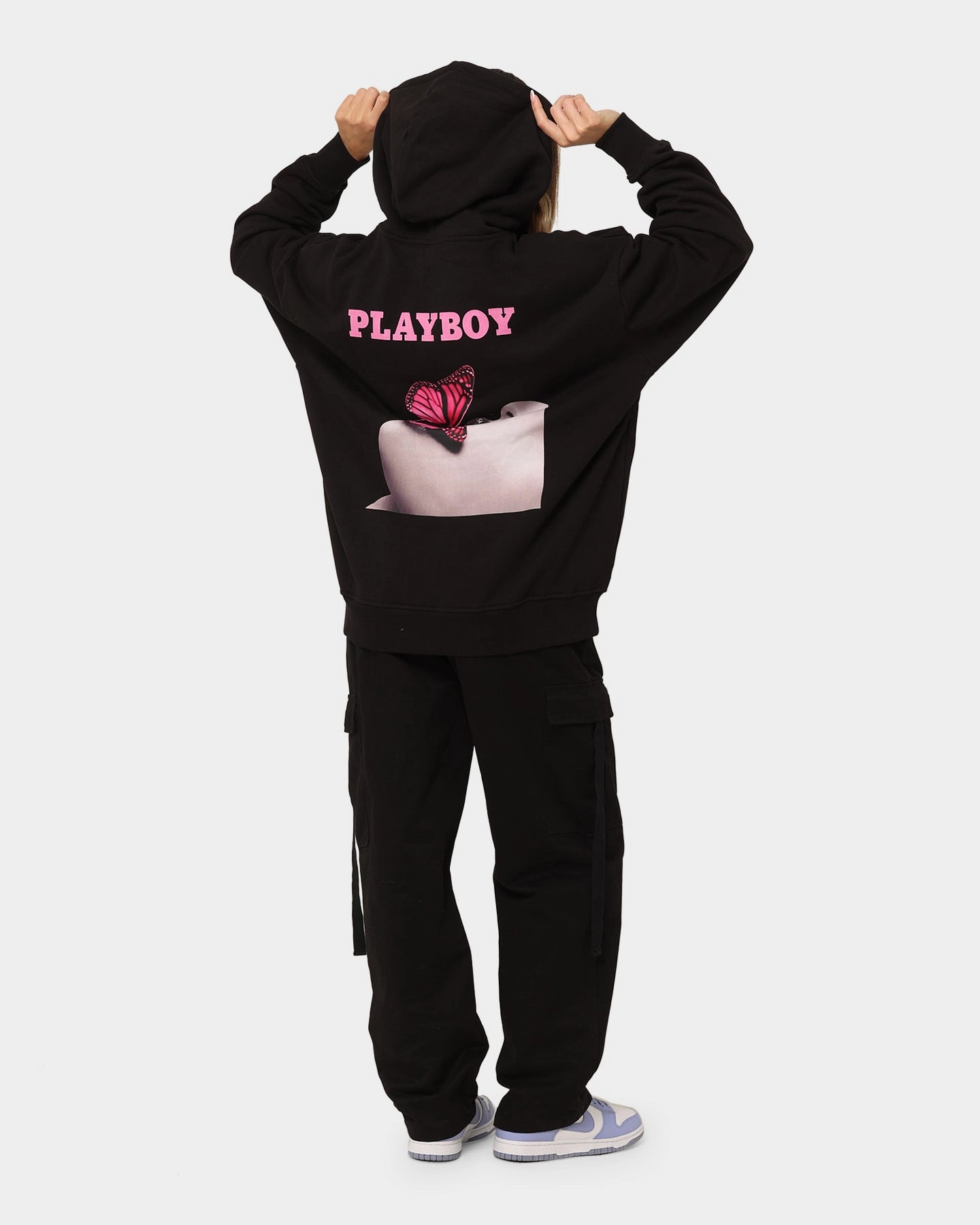 Playboy November '13 Monotone Hoodie Black Magenta Adventure short sleeved